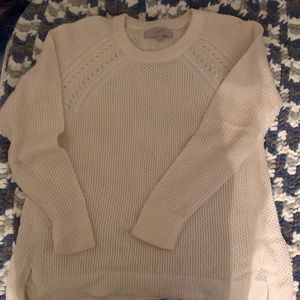 Loft Cream crew neck sweater size small